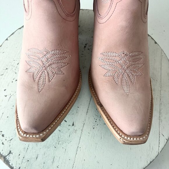 Lane SMOKESHOW Pink Cowboy Bootie Womens 8.5 Short Western Cowgirl Ankle Boots - Picture 6 of 12